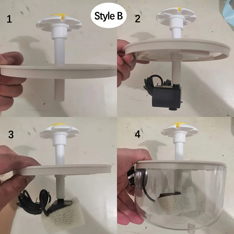 Fuente de agua silenciosa eléctrica USB de 1L para mascotas