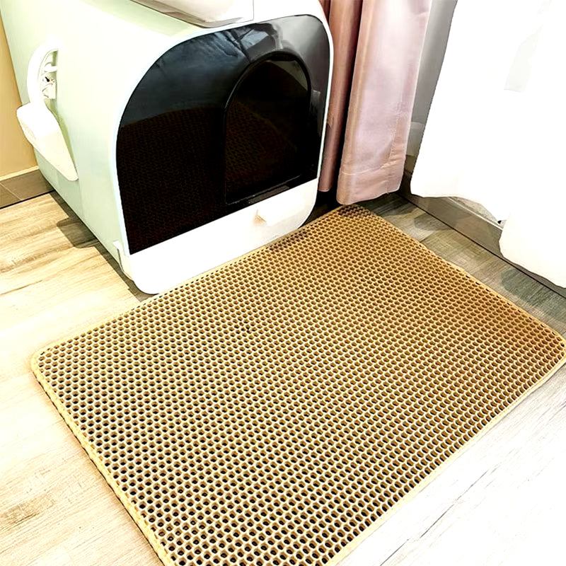 Alfombrilla impermeable de doble capa para arena de gatos
