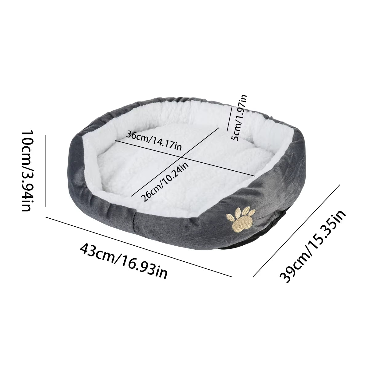 Cama para perros y gatos, camas para mascotas con relleno de algodón PP grueso, cama tipo cueva y sofá para perros, ideal para cachorros y gatos pequeños.