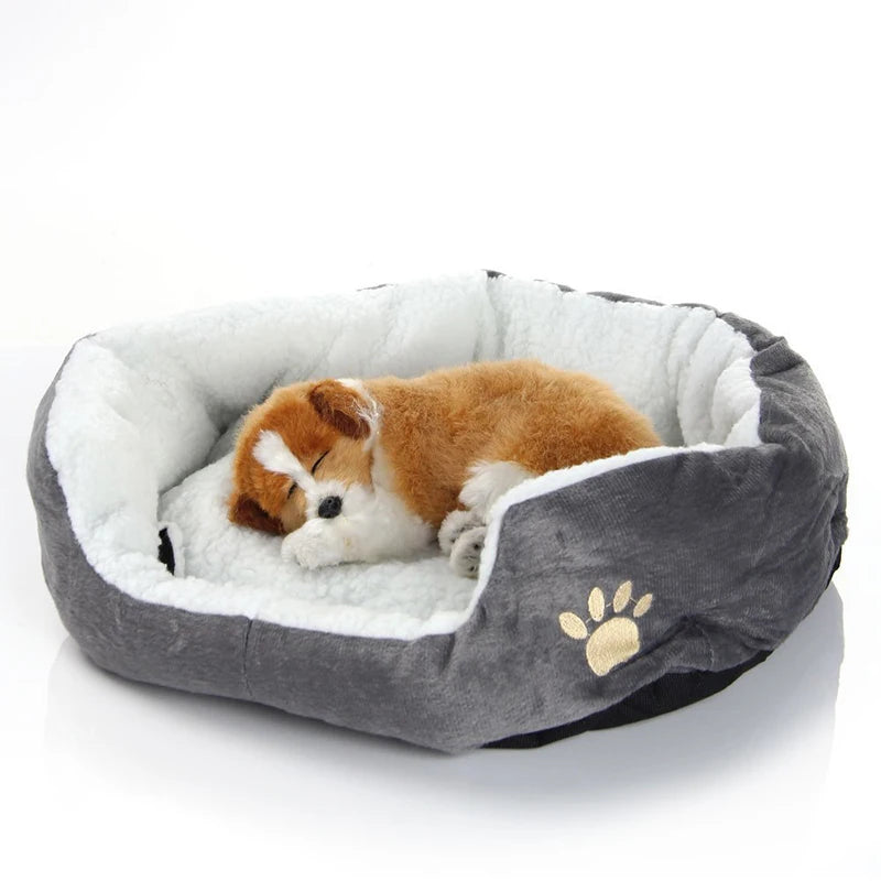 Cama para perros y gatos, camas para mascotas con relleno de algodón PP grueso, cama tipo cueva y sofá para perros, ideal para cachorros y gatos pequeños.